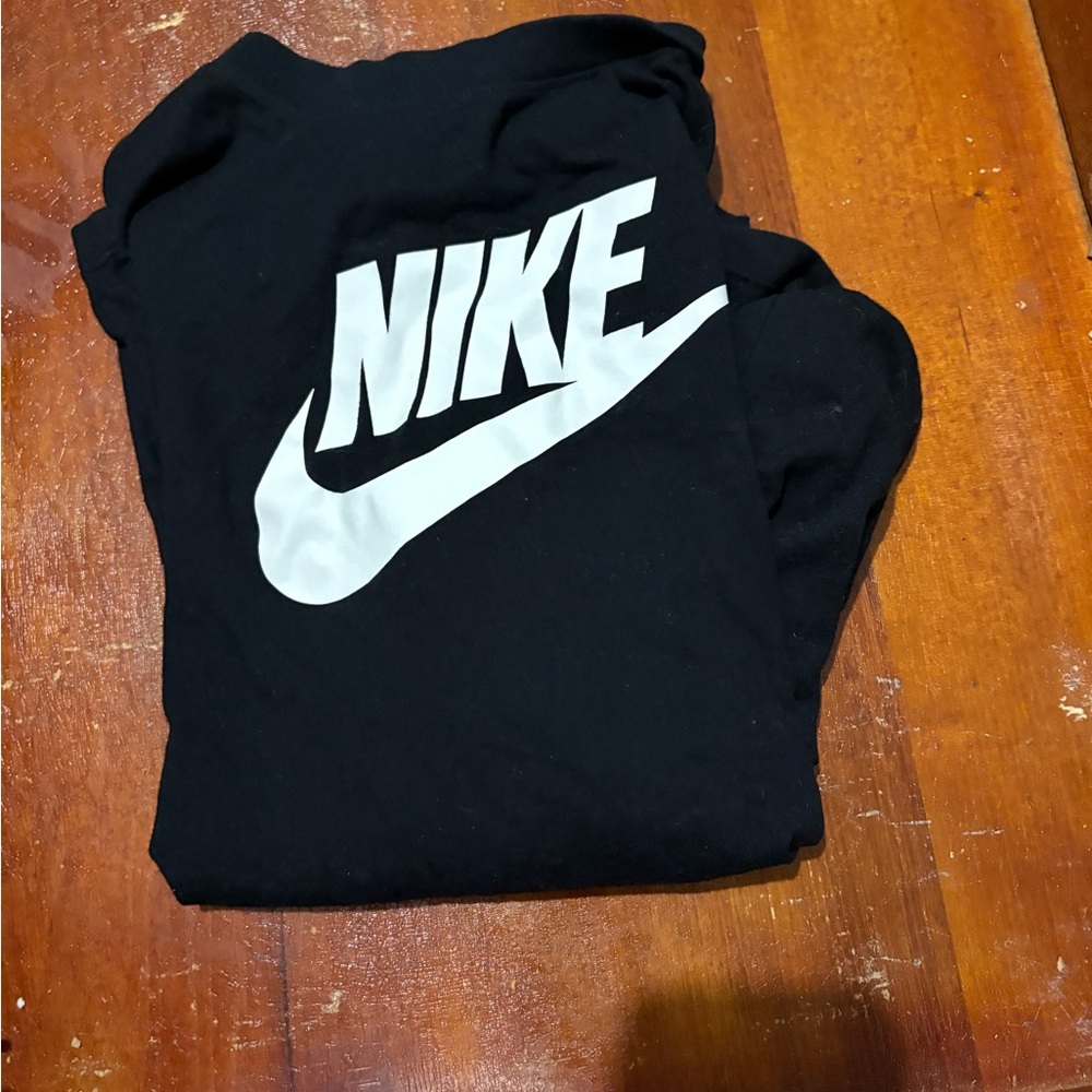 Nike Black Tee with White Logo